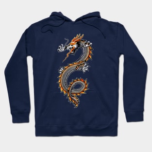 Discover Stunning Black & Red Chinese Dragon Design Hoodie